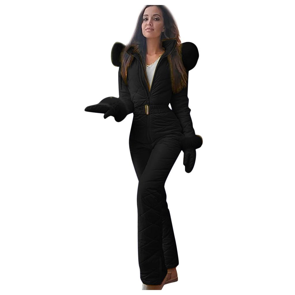 Женская мода повседневная толстая горячая сноуборд лыжный костюм на открытом воздухе на молнии лыжный костюм