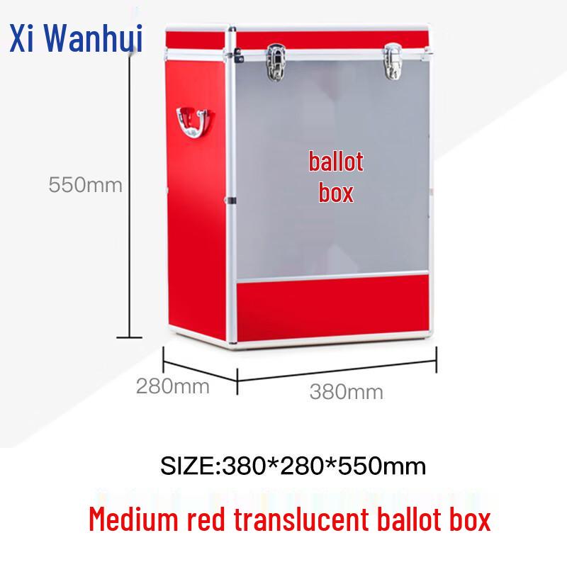 XWH Aluminum Alloy Portable Transparent Voting Box with Lock