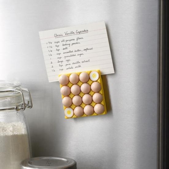 3D Egg Holder Refrigerator Magnet, Farmhouse Egg Tray Decorative Fridge Magnet, Memo Notes Photo Holder for Home Kitchen Office