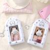 Cute Rabbit Cat Card Bag Kawaii Portable PVC Kpop Star Photo Card Album with Hollow Display Window Idol Card Holder