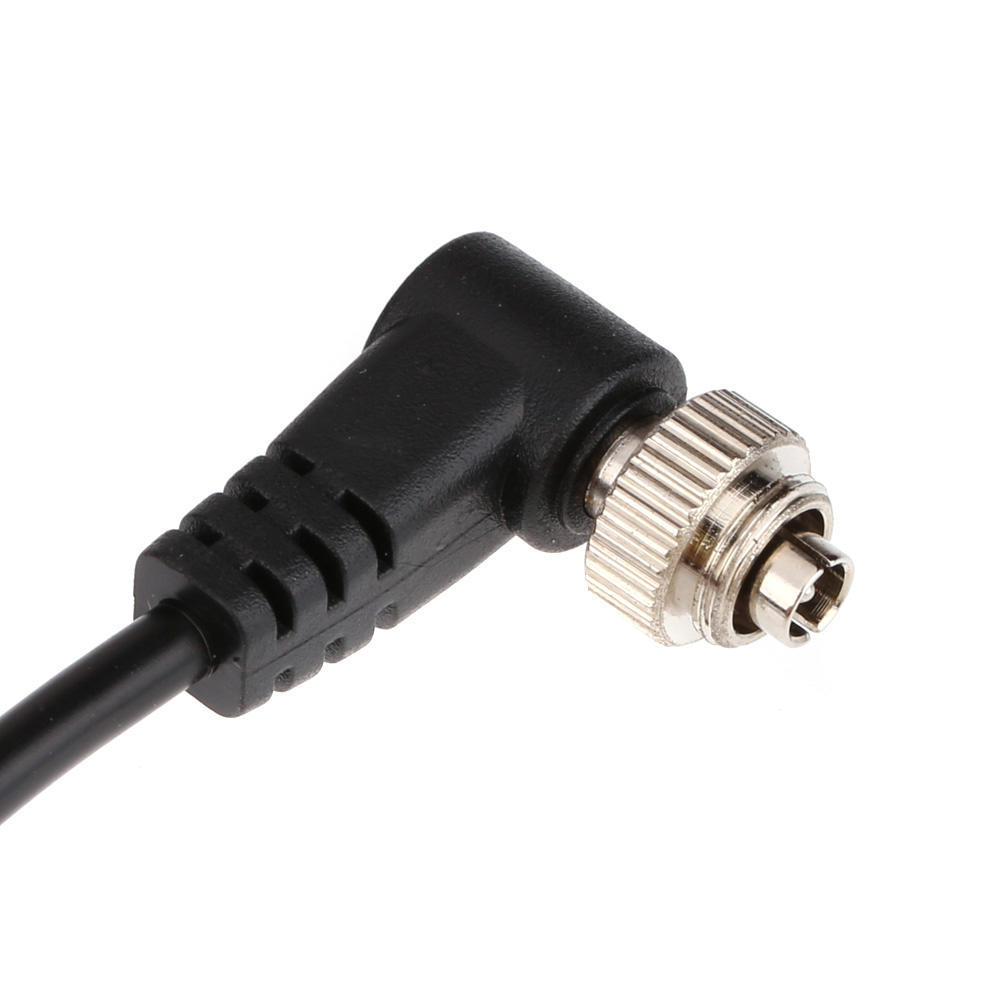 3.5mm Flash Sync Cable Cord with Screw Lock to Male Flash PC for Canon Nikon PIXE