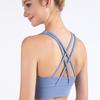 Women Summer Yoga Top Fitness Bra Solid Comfortable Yoga Vest Wireless Crossed Beauty Back Sports Bra