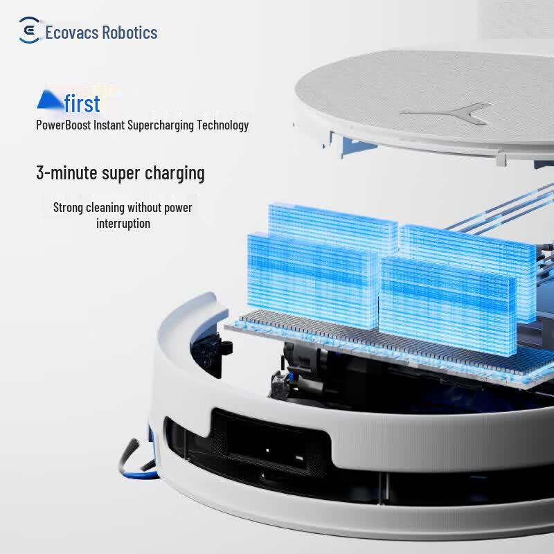 ECOVACS Робот-пылесос с функцией влажной уборки T90 PRO с резервуаром для воды, вилка CN (адаптер в комплекте)