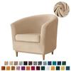 2Pcs/Set Elastic Velvet Bath Tub Armchair Covers Stretch Single Club Sofa Slipcover Home Hotel Bar Counter Accent Chair Cover