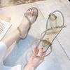 Fashion Sandals for Women Flat Rubber Diamond Open Toe Woman Shoes Sandal Luxury Summer Vip Original Chic and Elegant Footwear The Best
