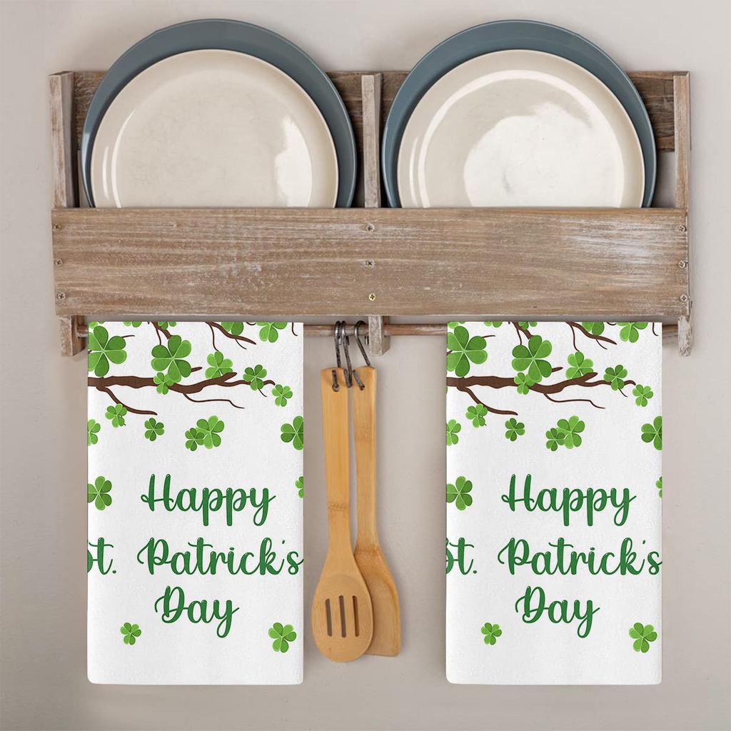 Кухонные полотенца, 1 шт., впитывающие полотенца для мытья посуды на день Святого Патрика
