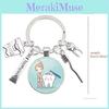 Dental Care Nurse Keychain With Medical Syringe And Stethoscope For Gift And Celebration