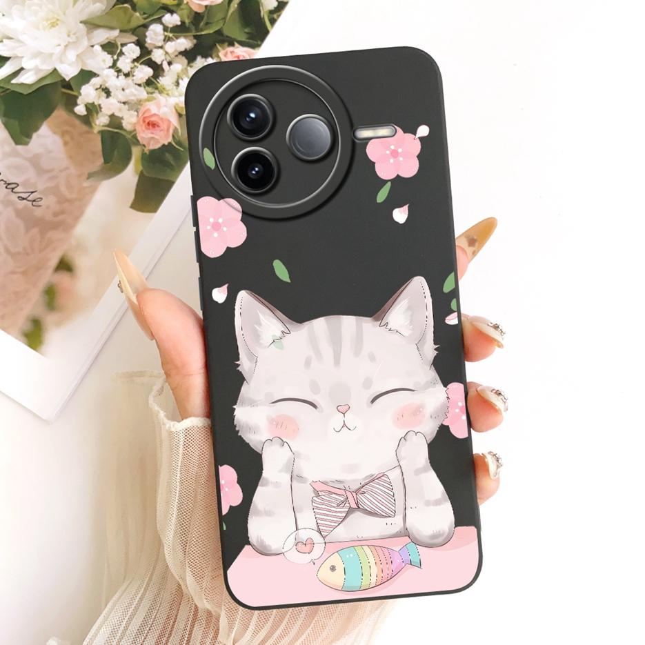 Чехол для Xiaomi Poco F7 Pro Ultra 5G Милый Кот Утка Мультяшная Обложка Мягкий ТПУ Чехол для Телефона Для Xiaomi Poco F7 Ultra PocoF7 Pro 5G Сумки