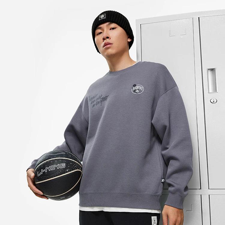 Мужская толстовка Li Ning Badfive Дымчато-серая AWDT463-9