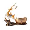 Reindeer Figurine Decoration Decorative with Storage Bag Deer Statue for Hallway
