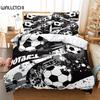 Комплект постельного белья для мальчиков с футбольной тематикой, спортивные соревнования, пододеяльник King Quilt, пододеяльник для детей младшего возраста, комплект постельного белья