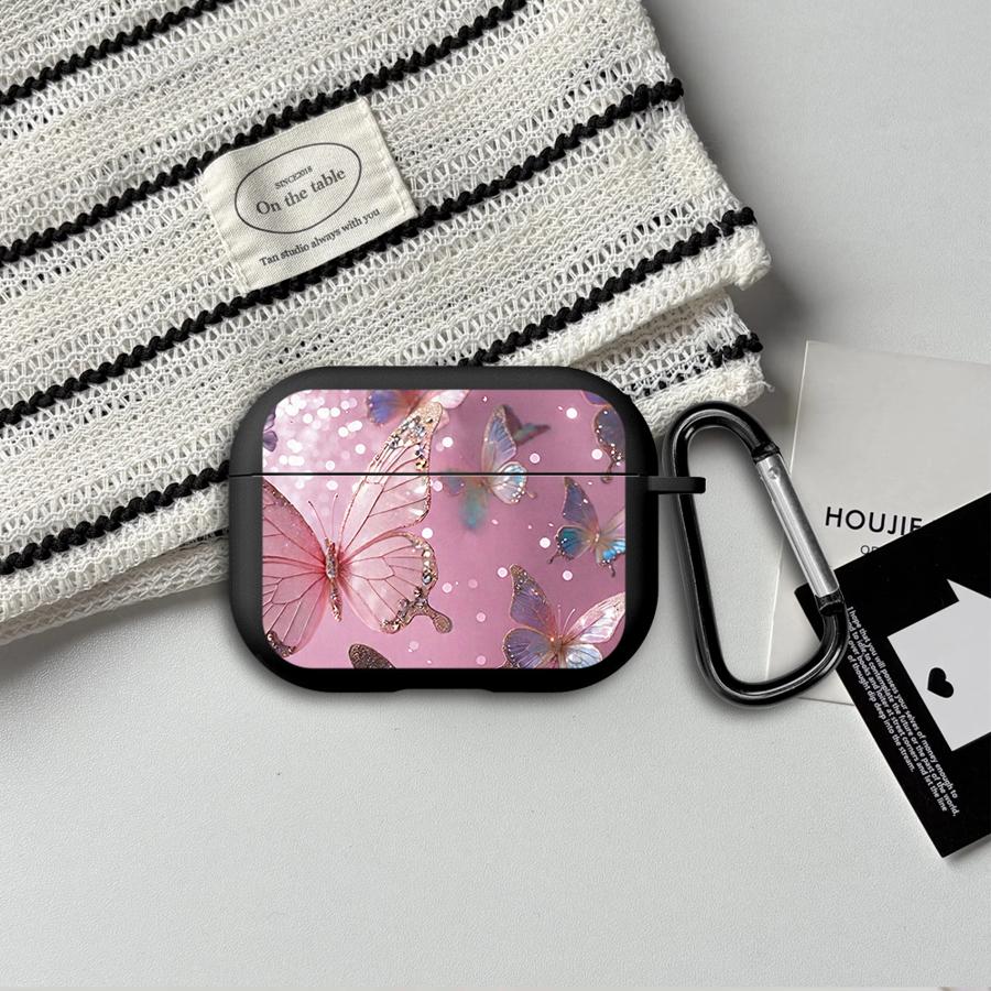 Earphone Cases Cover Case For Airpods Pro2 Pro3 4 2 3 1 Pro Pink Butterfly
