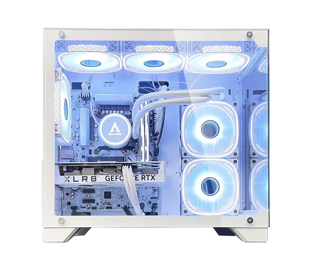 NEWLEAGUE Gaming Desktop Computer with Water Cooling Specially Selected Model Core I5 12400F RTX3060 16GB NVMe SSD 512GB 850W Power Supply Unit