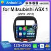 Intelligent System Android 14 For Mitsubishi ASX 1 2010 2011 2012 2013 2014 2015 2016 Car Audio Radio Player QLED IPS Screen 4G