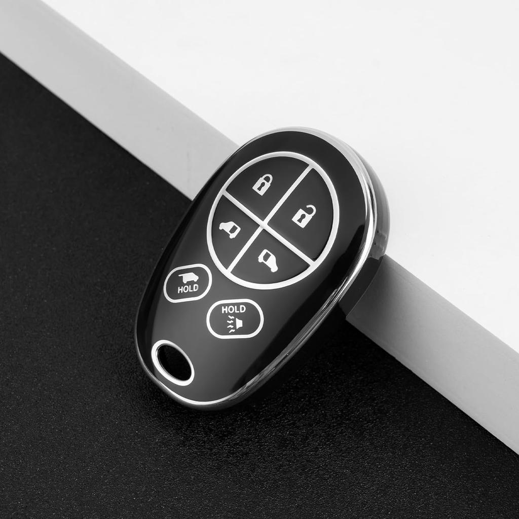 Suitable for Toyota Keychain Cover,Soft TPU Car Key sleeve,Compatible 2004-2018 Toyota Sienna Avalon Highlander Sequoia Solara Tacoma