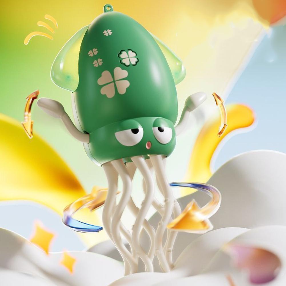 Dancing Squid Kids Electronic Pet Toys Interactive Development Toys Induction Lying Flat Squid with Light&Music Tummy Time Gifts