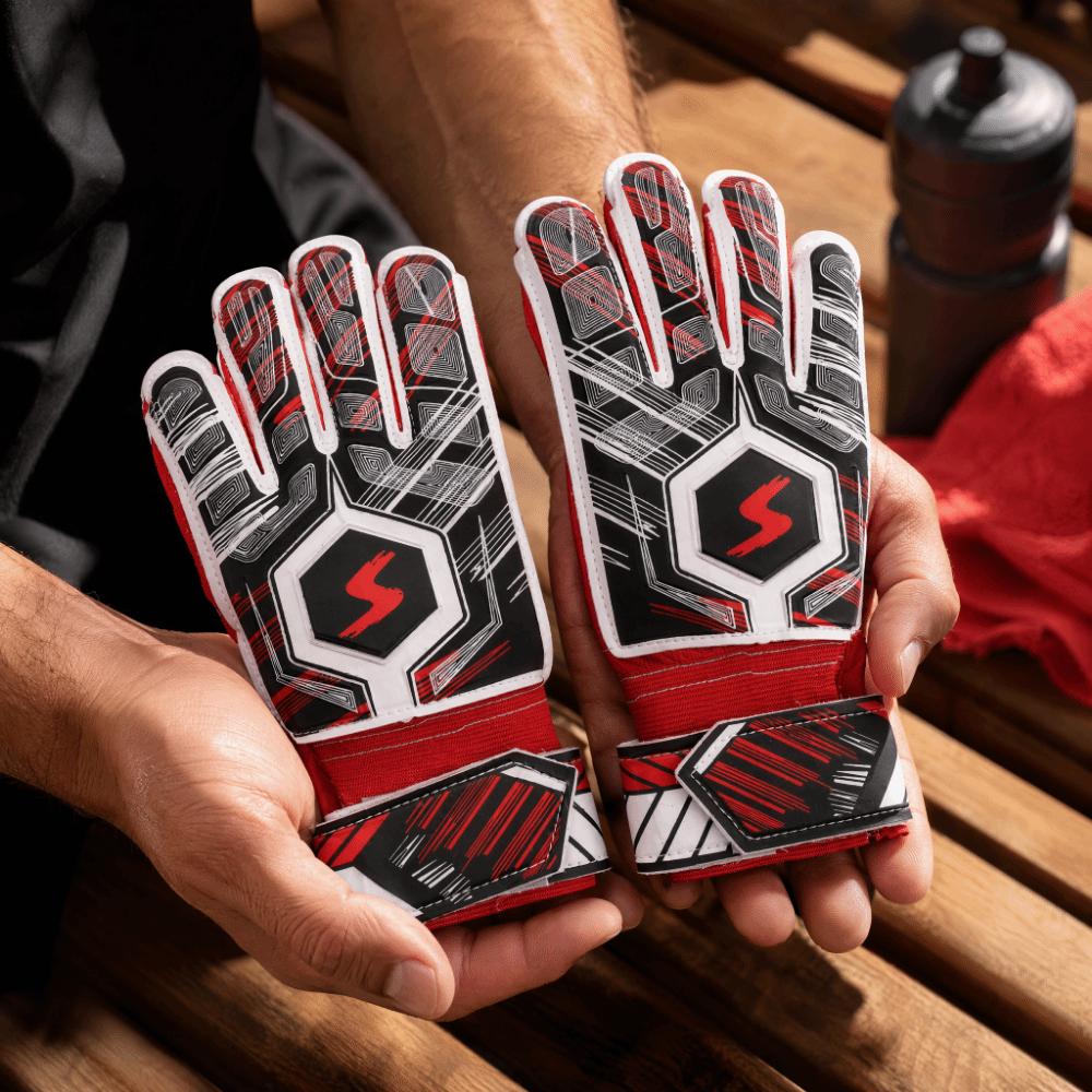 2pcs Latex Material Latex Goalkeeper Gloves Collision Resistance Finger Guard Gloves Soccer Match
