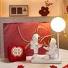 Astronaut Proposal Night Light Decor Bedroom Desk Wedding Gift Couple Room Decoration Resin Figurine