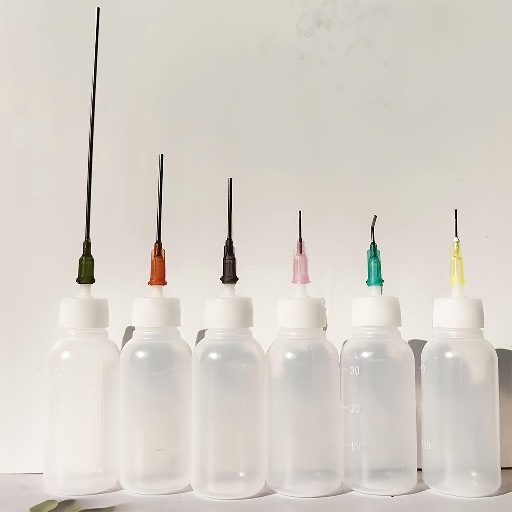 18 бутылочек-аппликаторов для клея поставляются с иглами с тупым концом и колпачками, подходят для жидкостей, клея, чернил,