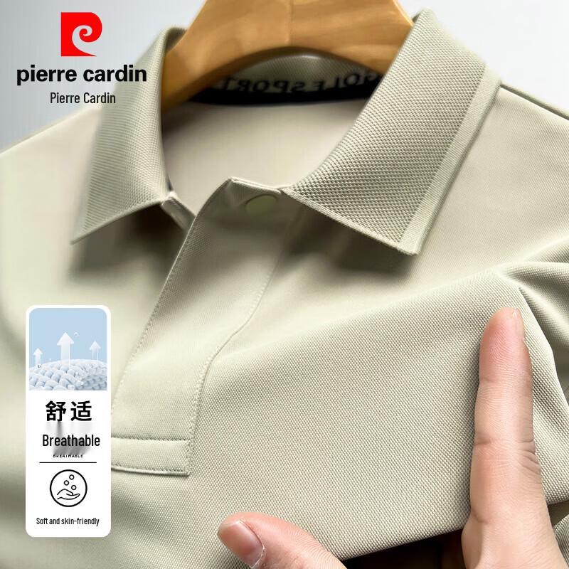 Pierre Cardin Мужская летняя рубашка-поло с коротким рукавом в стиле business casual