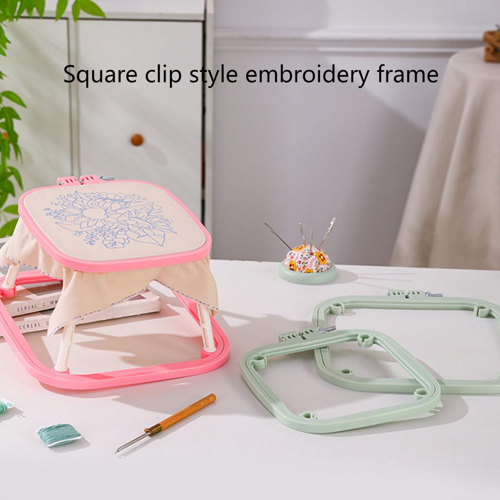 Двухслойные вышивальные рамы Пяльцы для вышивания крестом Регулируемые вышивальные пяльцы Простые в использовании для DIY вышивального проекта