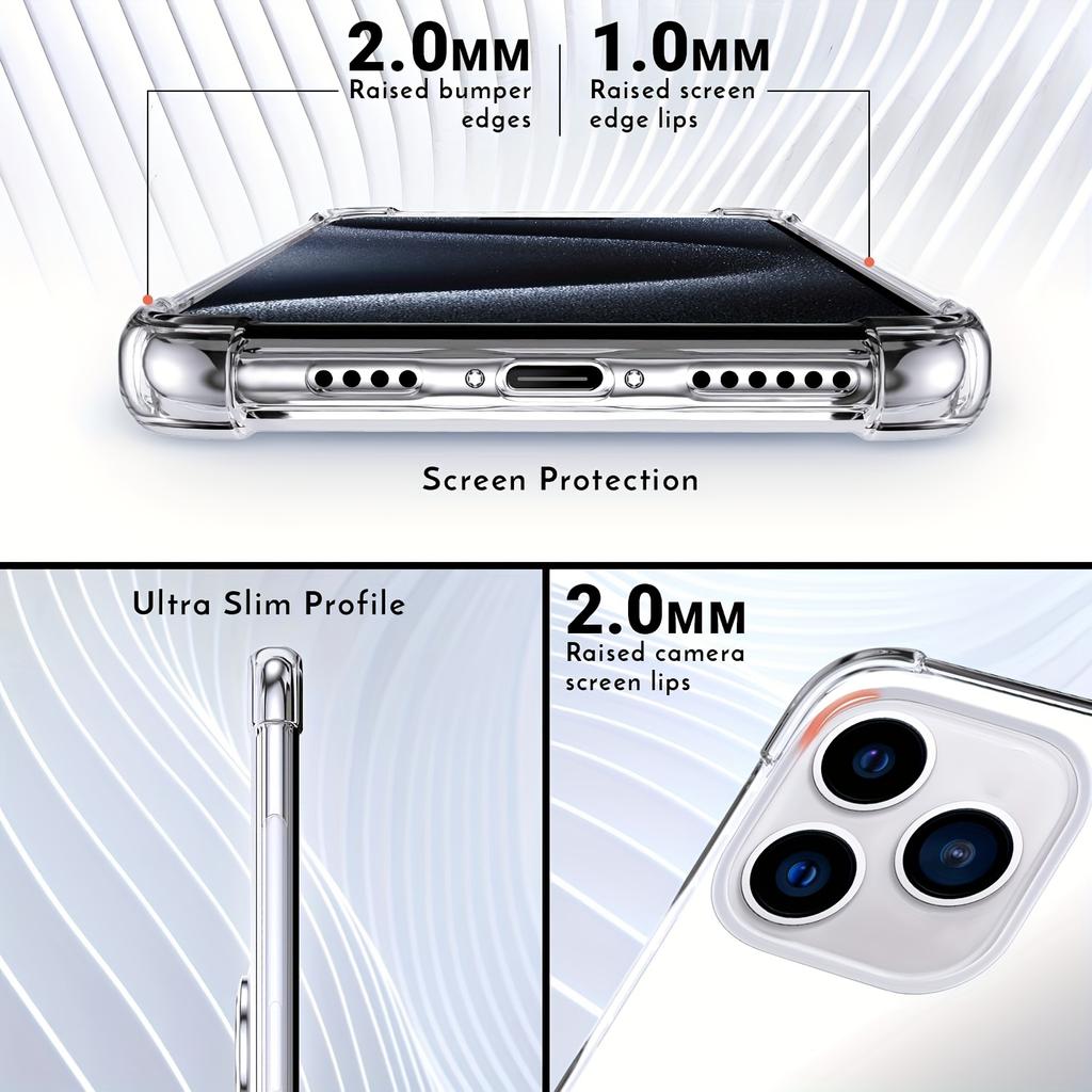 Shockproof Clear Soft TPU Case Cover with Reinforced Corners And a Ring Holder for Honor 400 200 Lite Pro