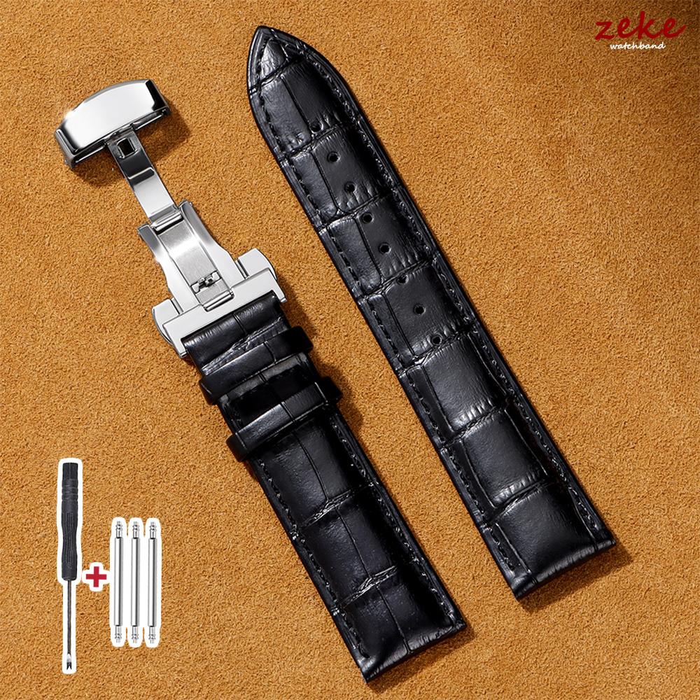 Мягкие ремешки для часов из коровьей кожи с застежкой-бабочкой 12/13/14/15/16/17/18/19/20/21/22/23/24 мм Запасной ремешок для наручных часов
