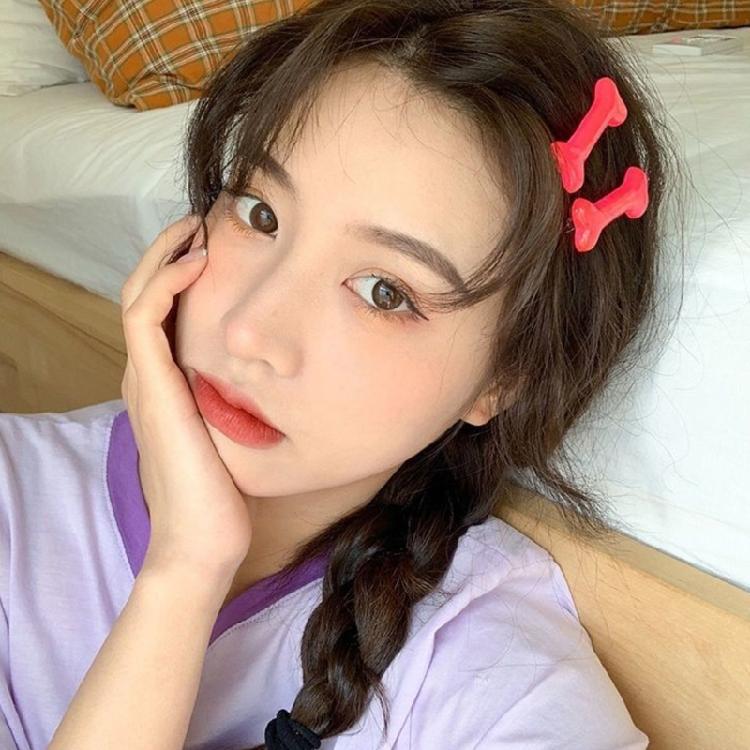 Заколка для волос в виде кости собаки Готическая боковая заколка-уточка Хэллоуинская заколка для челки Костюм