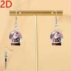 Cross-border hot-selling Santa Claus snowball earrings flat acrylic creative cute Christmas gift cartoon earrings