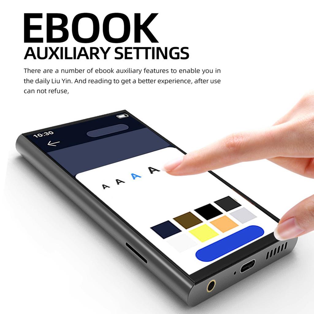 MP4-плеер Многофункциональный 4,0-дюймовый IPS HD сенсорный экран Lossless HiFi музыкальный плеер с Bluetooth и