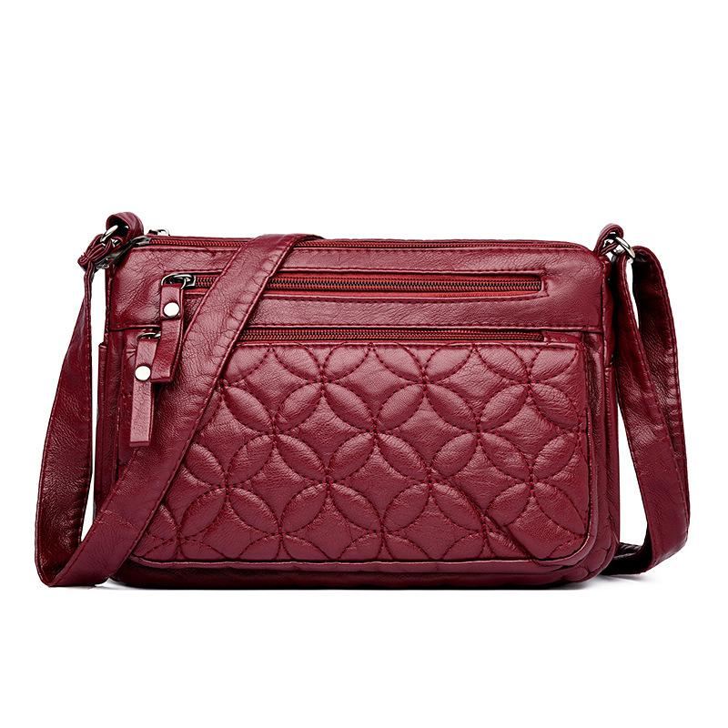 Женская сумка 2025PU на молнии через одно плечо, ветровая сумка для мамы, женская сумка, маленькая квадратная сумка