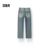 Semir Women's High-Waist Wide-Leg Floor-Length Jeans