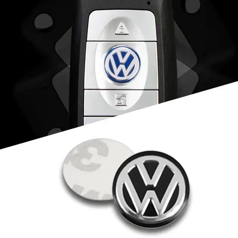 For Volkswagen VW Car Goods 14MM Remote Car Key Stickers Emblem Accessories For Volkswagen Jetta MK5 MK6 Golf-4 5 6 7 Passat 3B7