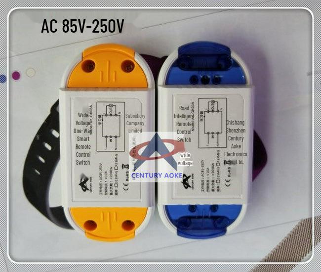 220V Single-Channel Wireless Remote Control Switch for Long-Distance Single-Button Lamp Operation