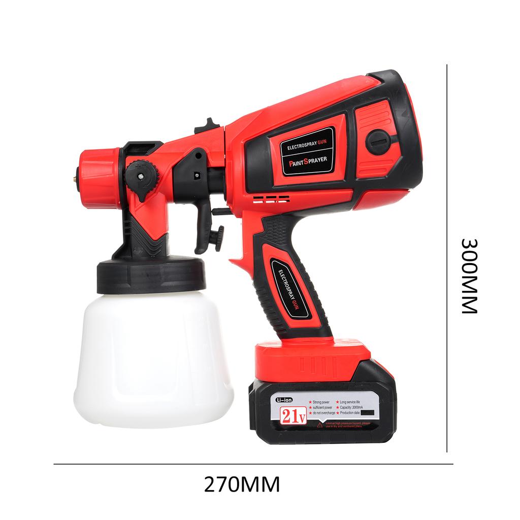 Paint Sprayer, 650W HVLP Electric Spray Paint   1400ml Container with 6 Copper Nozzles 3 Spraying Effects for Indoor and Outdoor Furniture, Fences, 