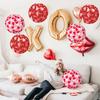 1Pc/6Pcs Valentine's Day Lantern Paper Lantern Heart Pattern Hanging Pendant for Indoor Outdoor Decor