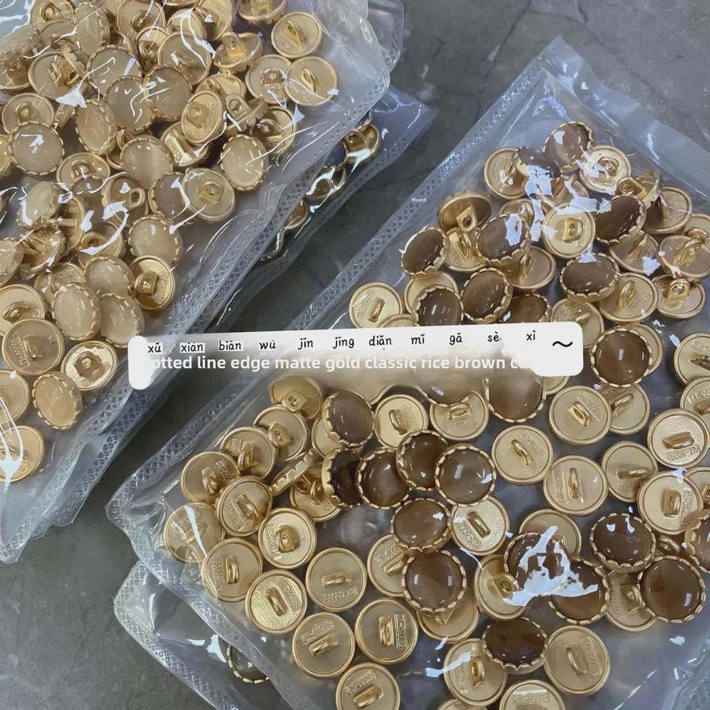 Металлическая пуговица в виде цветка «подсолнух» с кошачьим глазом для воротника кардигана или рубашки