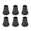 6pcs set Replacement Outdoor Trekking Hiking Pole Tip End Walking Stick Cap Cover Protector