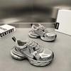 Platform Dad Shoes Silver Heavy Industry Women's New Sports Shoes Women's Light Casual Shoes Fried Street Women's Single Shoes