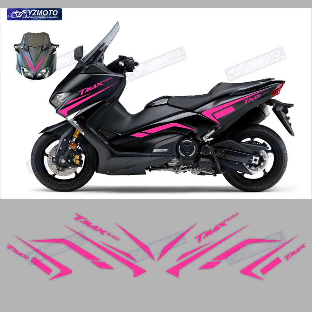Для Yamaha TMAX530 2017 2018 2019 TMAX Мотоциклетные Аксессуары Полный Комплект Наклеек на Пластик Мотоцикла Водонепроницаемые Наклейки на Кузов