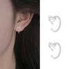 S925 Silver Plated Stud Ghost Earrings S925 Silver Plated Stud Personality Sweet Cool Wind Heart Earrings Rose Skull Screw Screw Stud Earrings