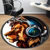 1pc Lion Headphones Chair Carpet for Office Non-Slip,  Machine Washable Rug for Office, Room - Polyester, Machine Made yy251029239