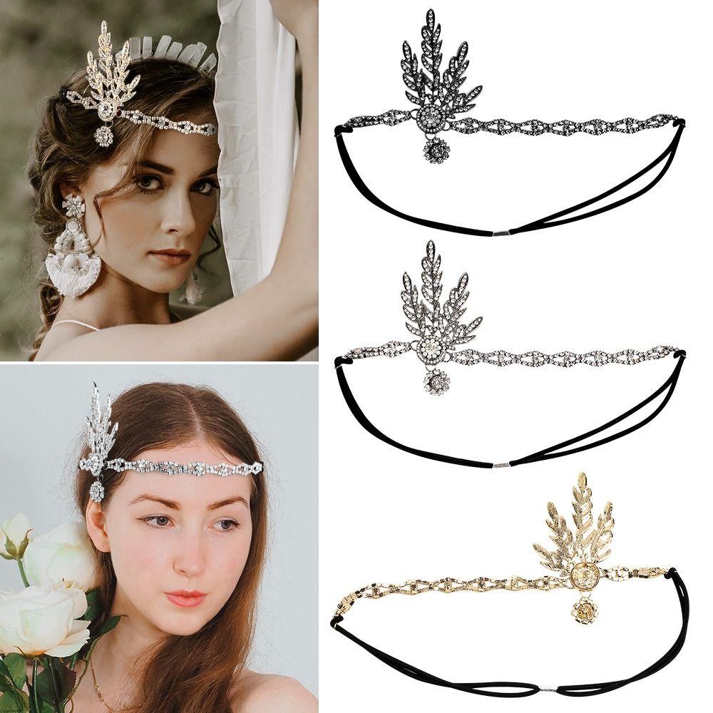Party Diamond Headdress Vintage Pearl Headband Bridal Headpiece Dress Accessories Gatsby Flapper