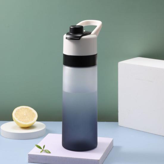 700ml Water Bottle Large-capacity BPA Free Spray Design Gradient Color Girls Outdoor Sport Fitness Water Cup Daily Use