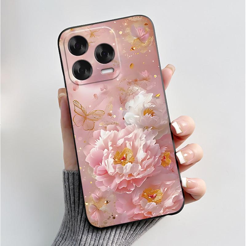 Printing Case For ZTE Blade V70 Vita Fundas For ZTE Nubia V70 Design Capa Soft Silicone Black Shell Cover Cute Flower Case Coque
