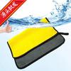 Ультра-толстое микрофибровое полотенце для мытья и нанесения воска на автомобиль — двухцветное, прочное, впитывающее воду