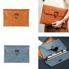 Handheld File Folder Waterproof Leather Document Folder File Organizer Storage Case Leather Laptop Sleeve for Women Man