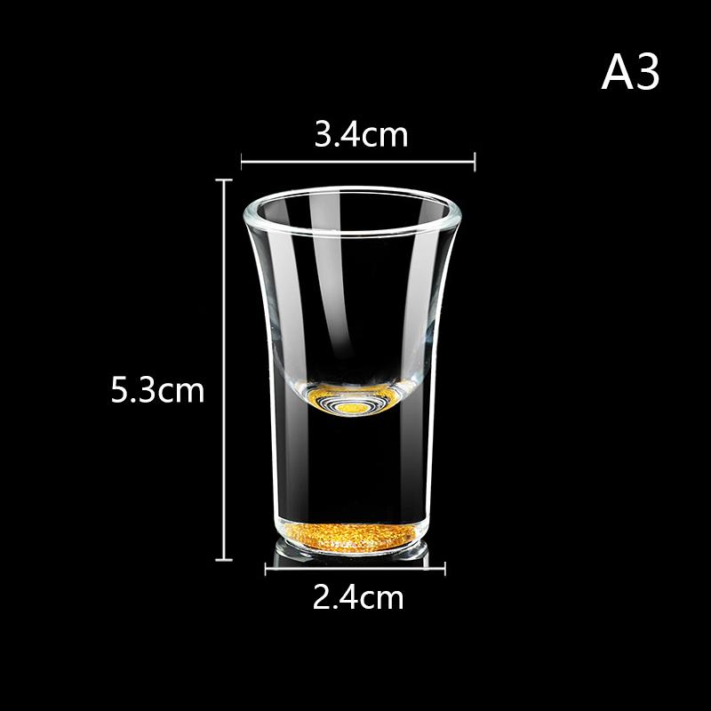Luxury Crystal Glass Vodka Glass Sake Shochu Glass Bar Liqueur Gold Foil Glass Tea Cup High-end Gifts Hard Liquor Cups