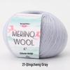 Пряжа из шерсти мериноса средней толщины, 50 г, для ручного вязания и DIY-вязания крючком свитеров и шарфов