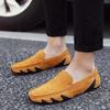 Мужские туфли большого размера Doudou из натуральной кожи, корейская версия, модные, универсальные, повседневные туфли, ленивый осьминог, туфли на одной педали